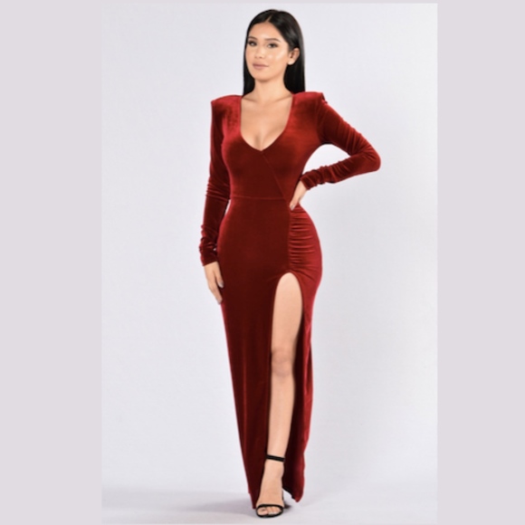 Fashion Nova Dresses & Skirts - ❌SOLD❌NWT FashionNova 'Love Sex Magic' Velvet Gown